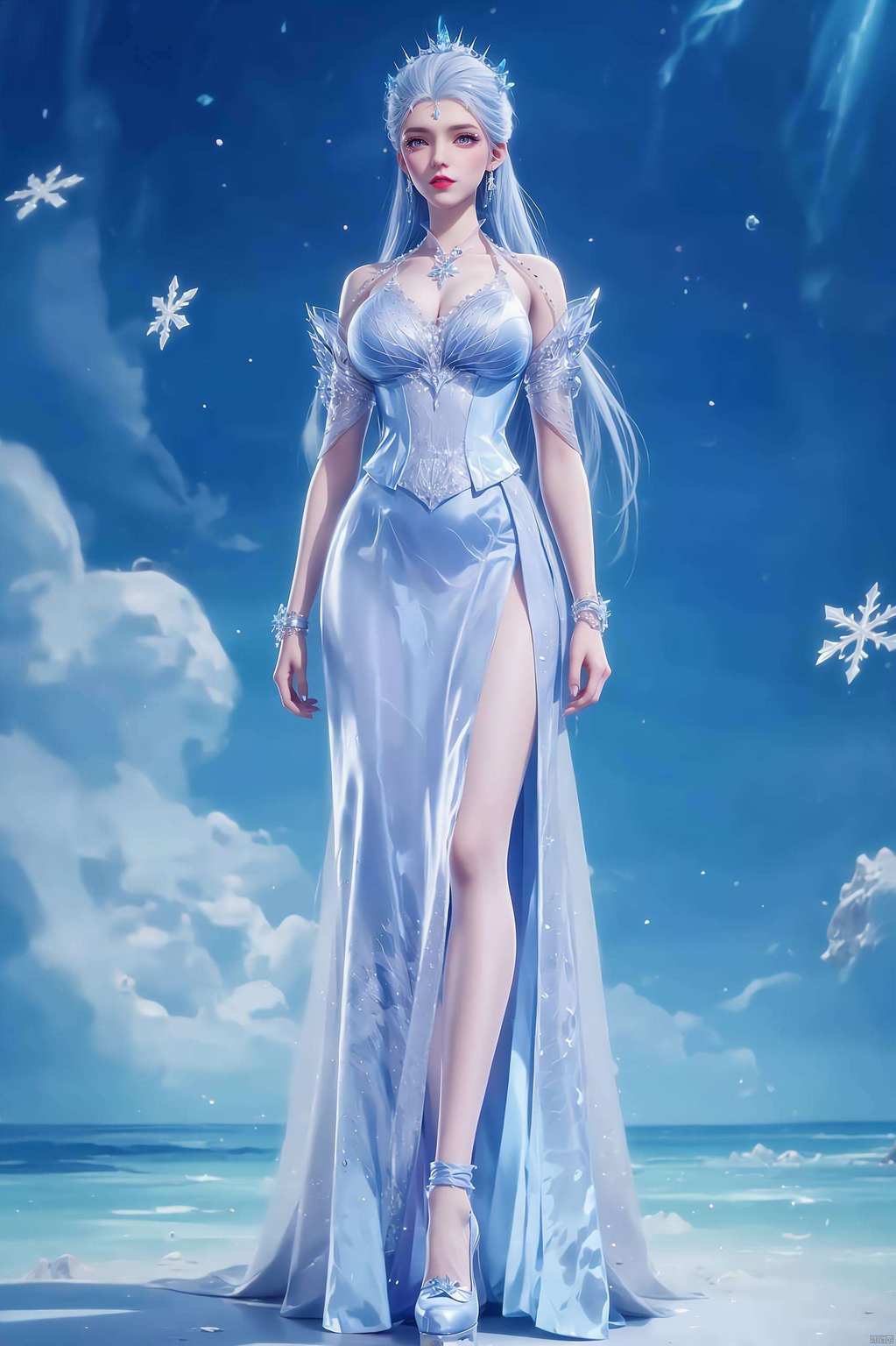 将绝世唐门中的雪女形象完美呈现雪女那绝美的容颜