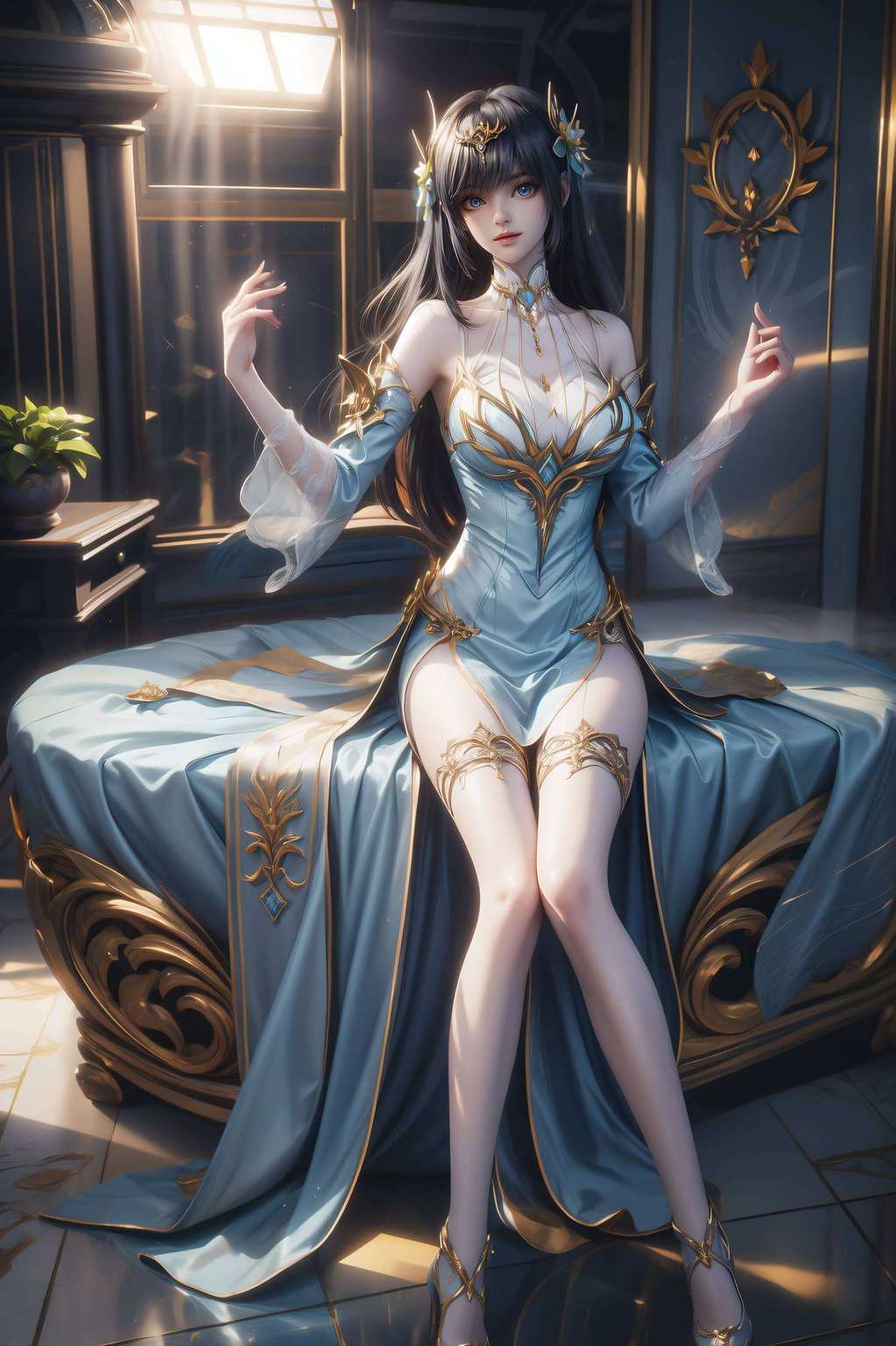 宛若盛开在玄幻世界中的一朵瑰丽花朵她的新造型