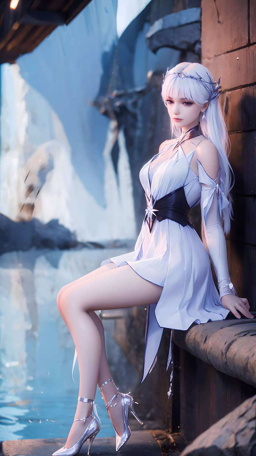 动漫女神之美其形象绘于壁纸
