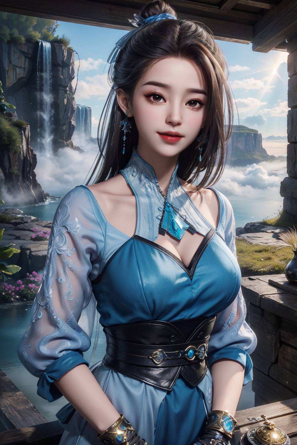 谁说仙女不能活泼可爱？蓝灵娥就是最佳反例一袭蓝衣飘逸