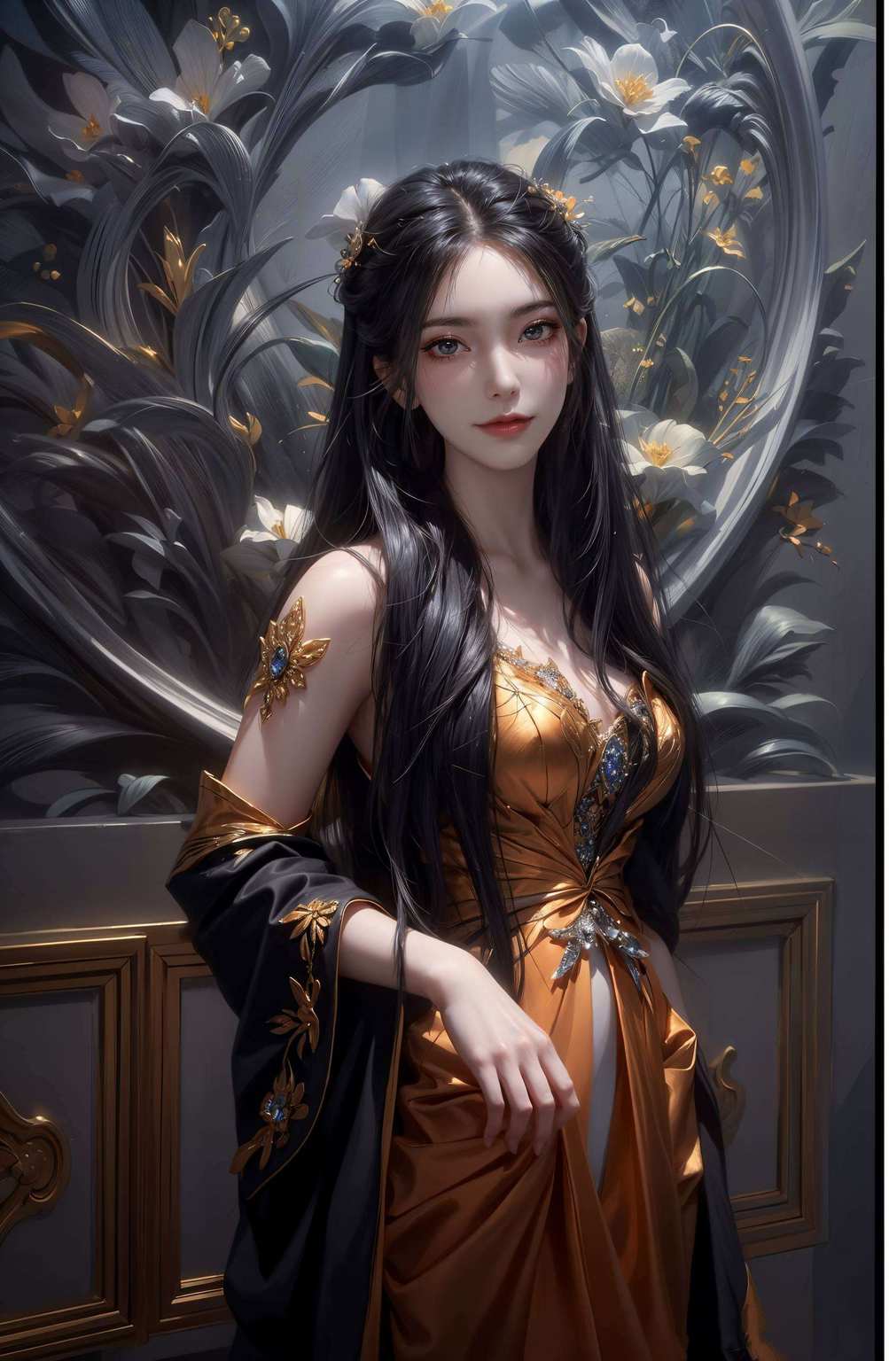 壁纸中的焰灵姬犹如一朵盛开的花朵这款壁纸不仅让人感受到了国漫的魅力