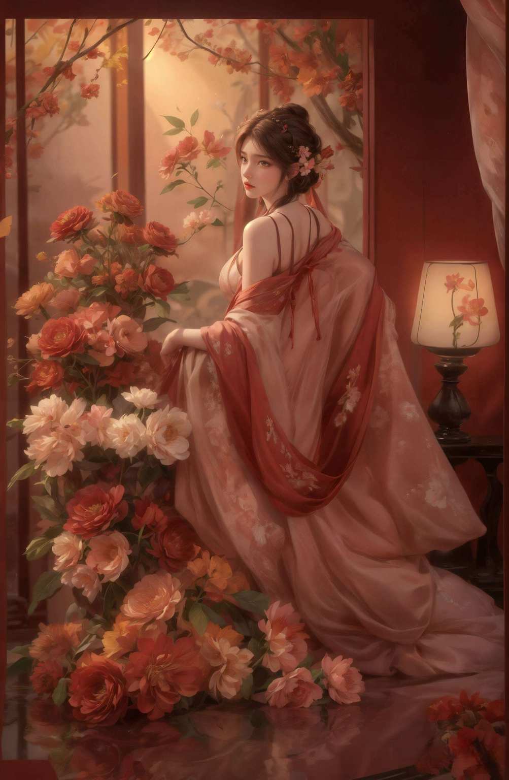 火灵儿翩翩起舞凉爽夏日炎炎；秋风里