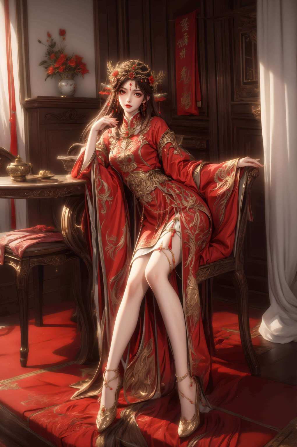 这是把国漫美女的韵味和玄幻世界的神秘完美融合的艺术品！快来把火灵儿的美照设置为你的手机壁纸心情都能美美哒！
