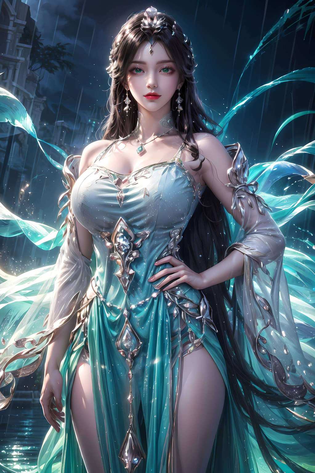 女神风采尽显如画中行