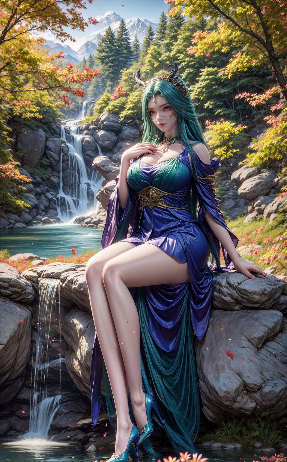 李莫愁眼神深邃完美融合了玄幻元素与古典美