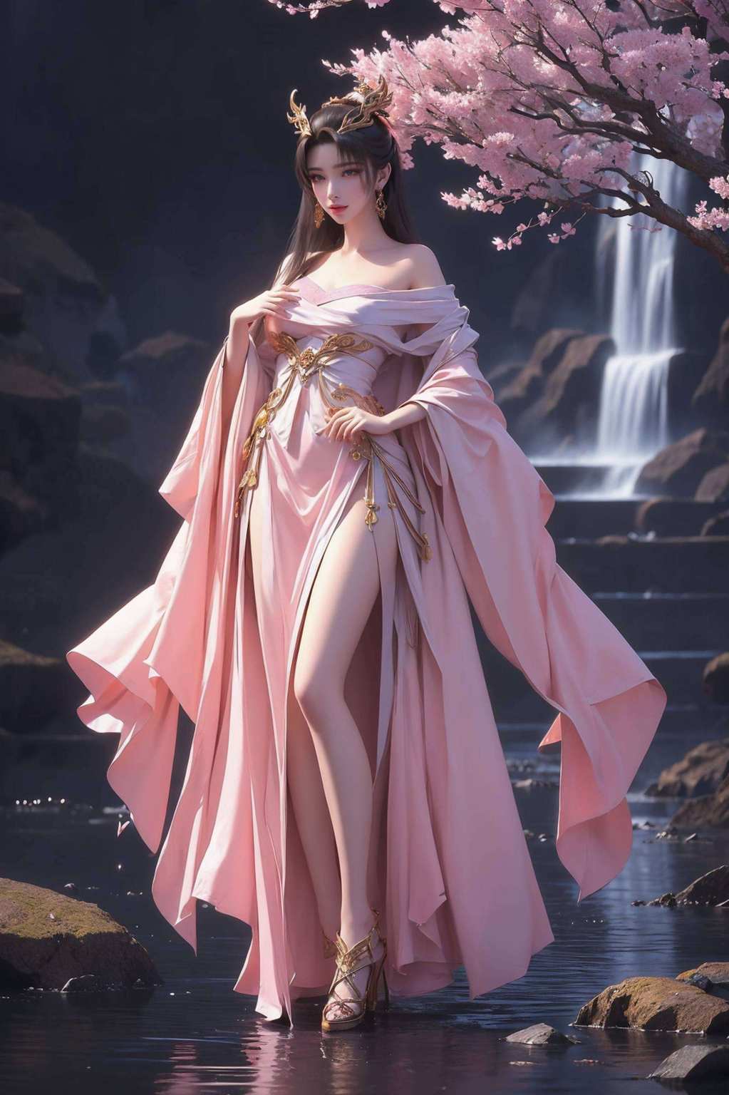那神秘玄幻的气质更是让人忍不住想拜倒在她的狐裘之下穿上这全身壁纸
