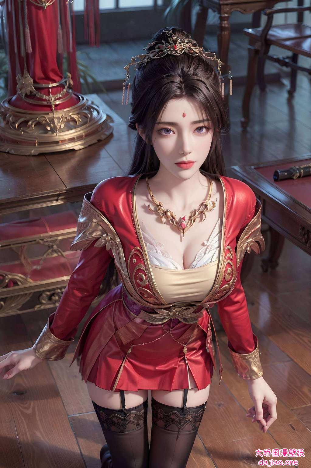 在这幅壁纸中绽放月婵轻纱遮面