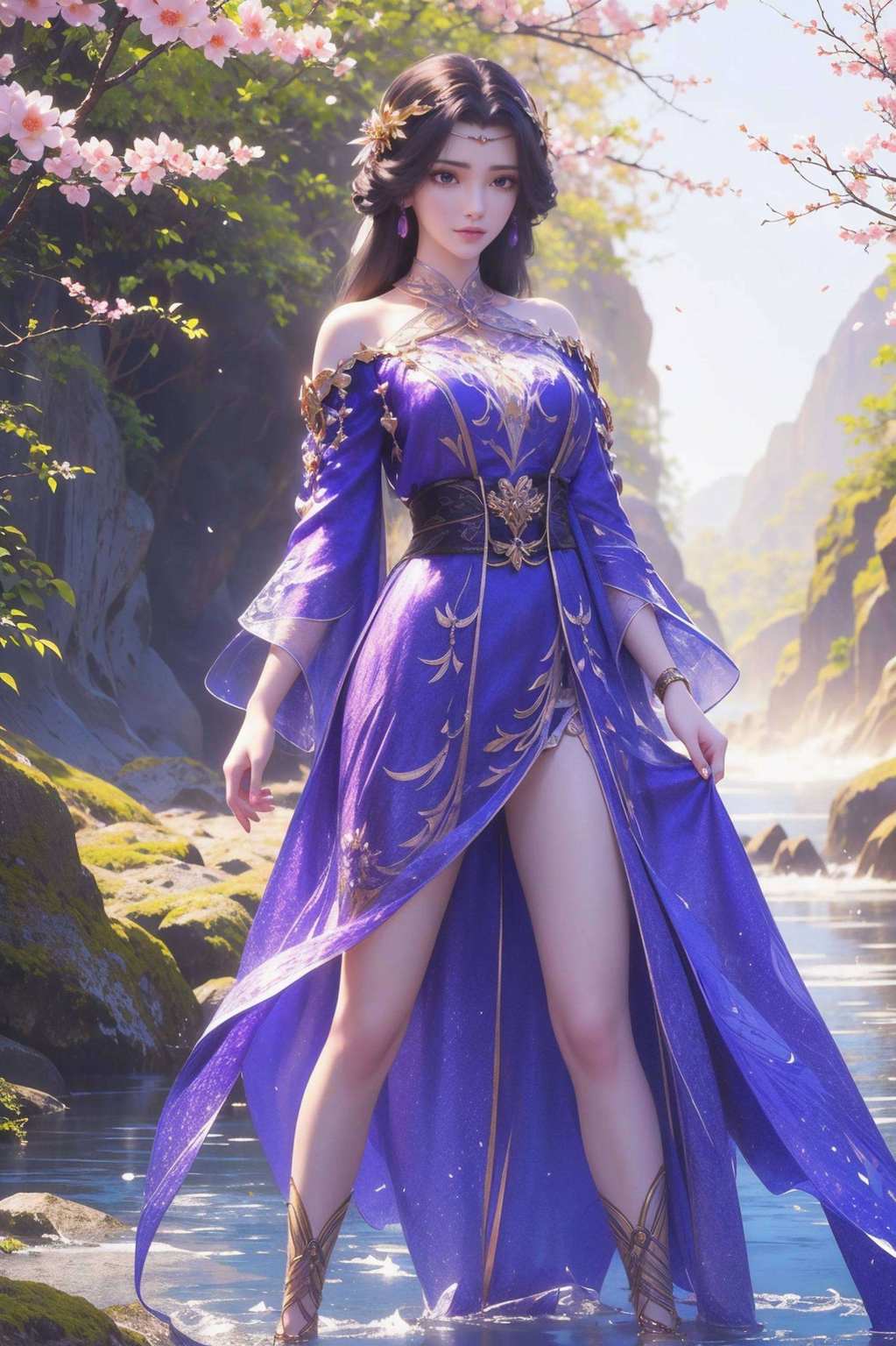 仿佛诉说着完美世界的无尽奥秘如同梦幻中的国漫女神