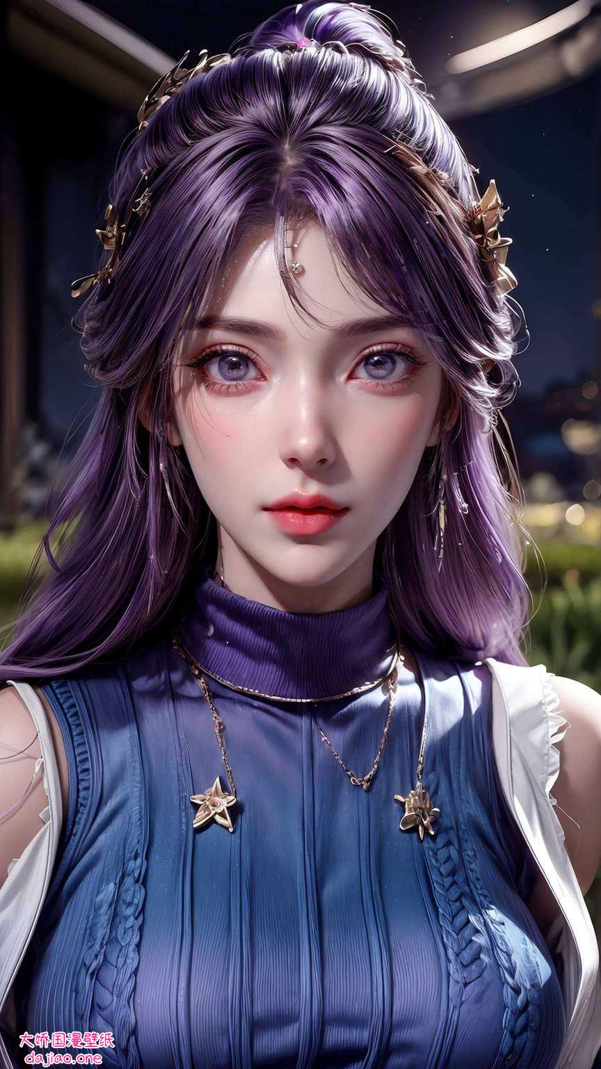 国漫女神护眼背景