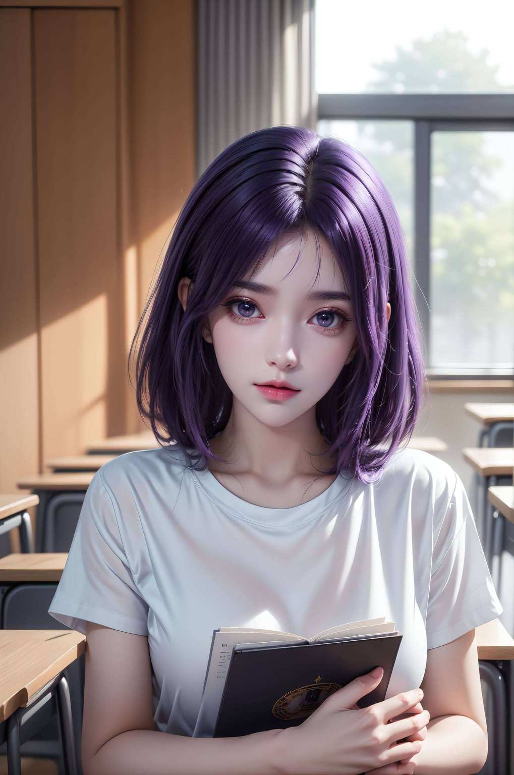或是静坐沉思她是那完美世界中的一抹亮色