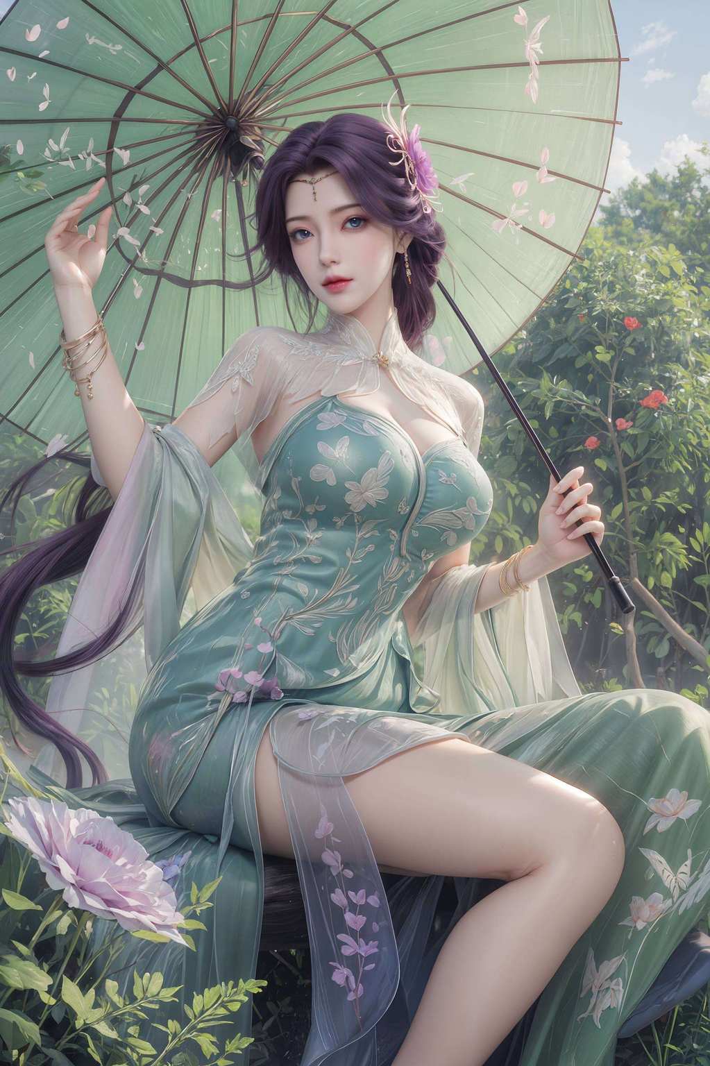 今儿个给大家带来点视觉盛宴啦！首先是咱们的国漫女神——云曦穿上泳装和比基尼的她