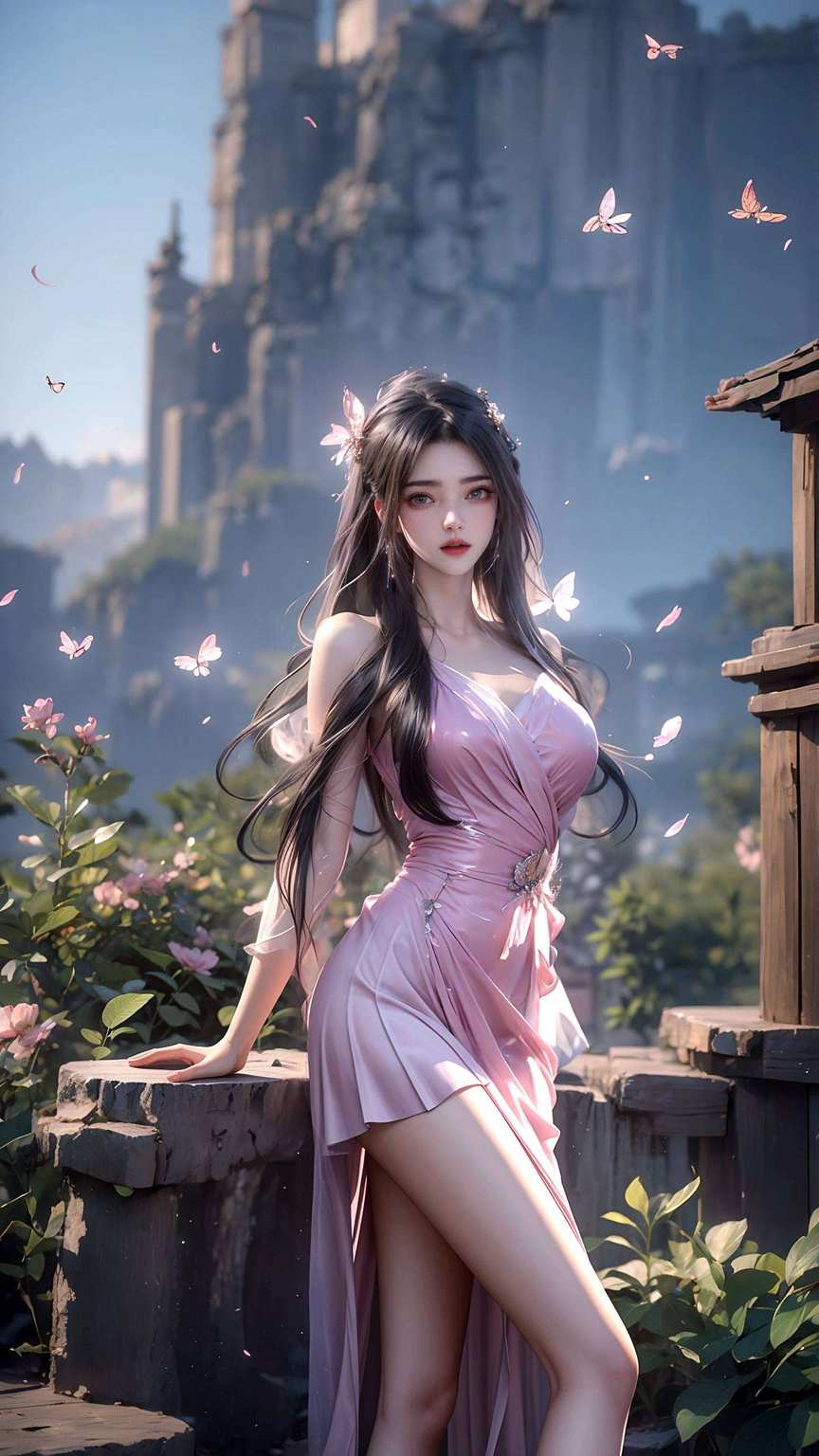 这不就是仙逆里的那位美若天仙的李慕婉嘛！这款AI创造的AIGC极简壁纸国漫女神、国漫美女