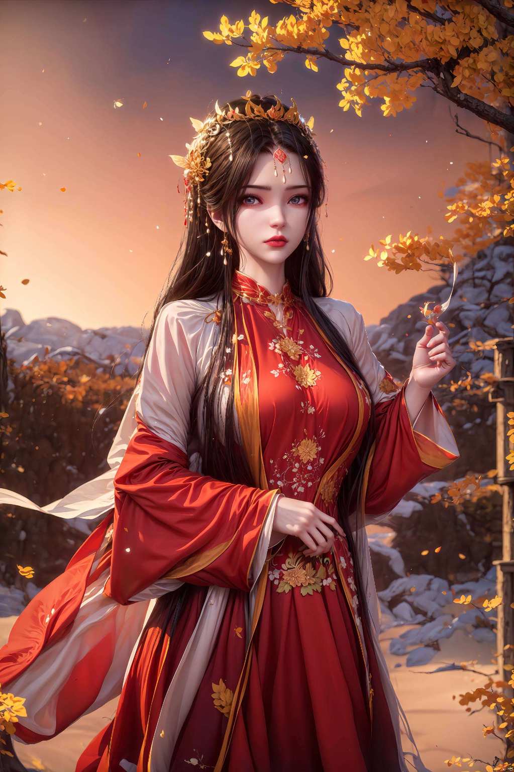 她的眼神深邃如星空不仅让人眼前一亮