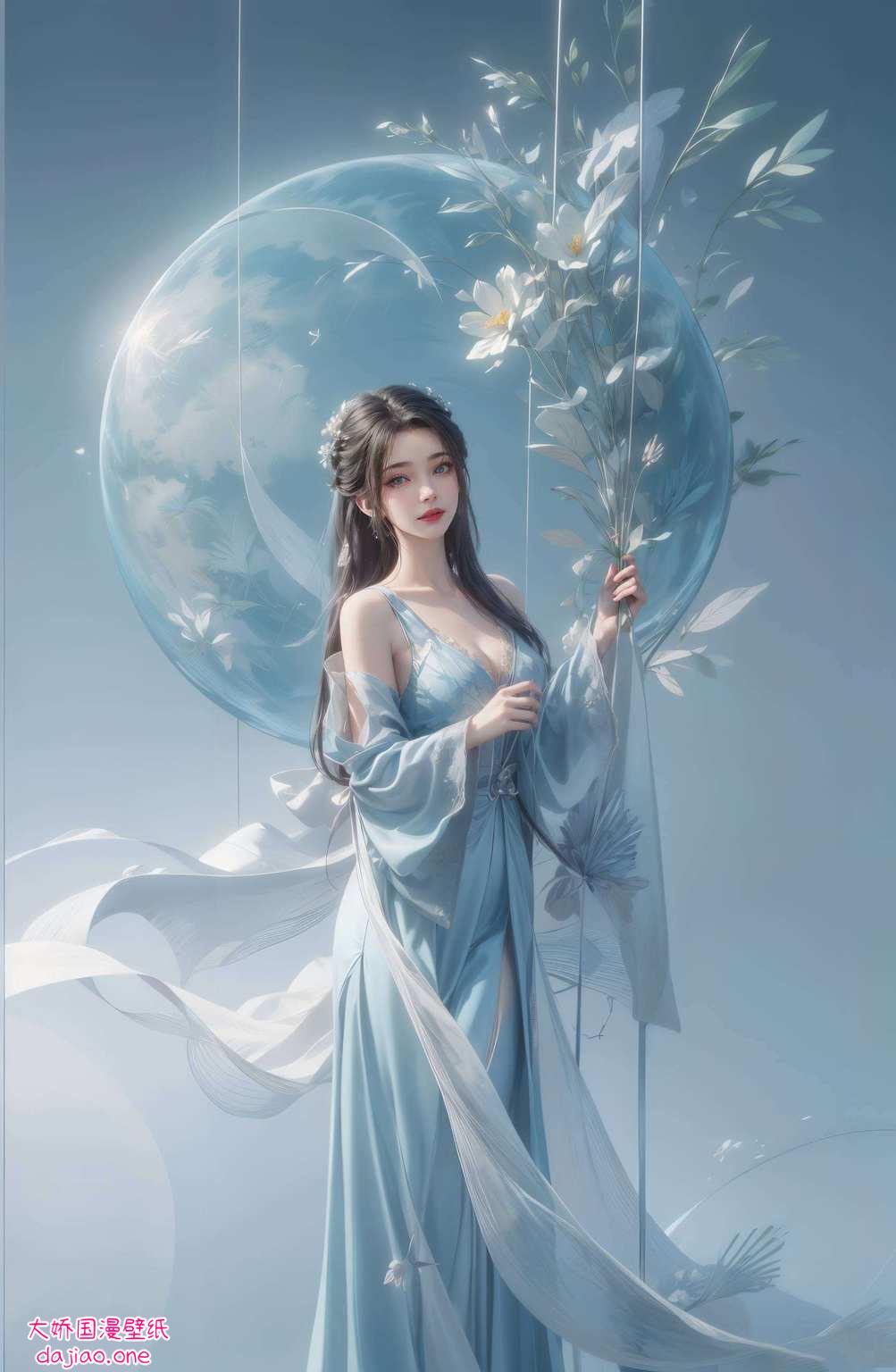 美的让人忍不住想要把她的壁纸设置为手机背景李慕婉