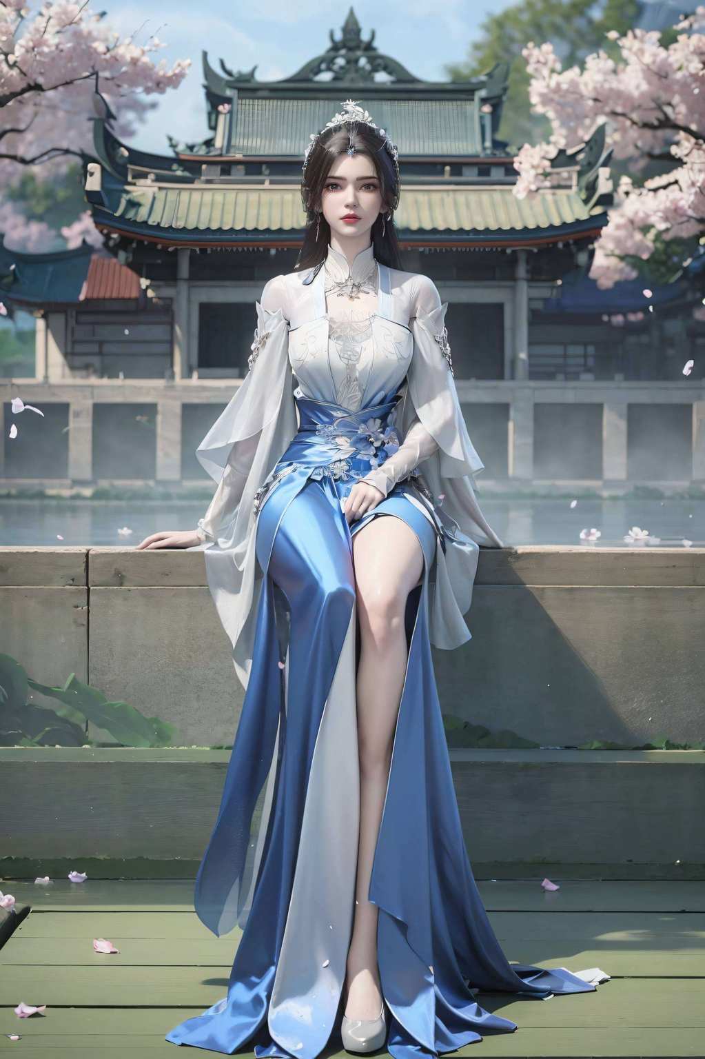preggo charm alert! 🤰 Check out the stunning preggers belly of Li Muwan – a true goddess of the realm. This 1920x1080 wallpaper is a blend of enchantment and maternity magic, perfect for fans of both 