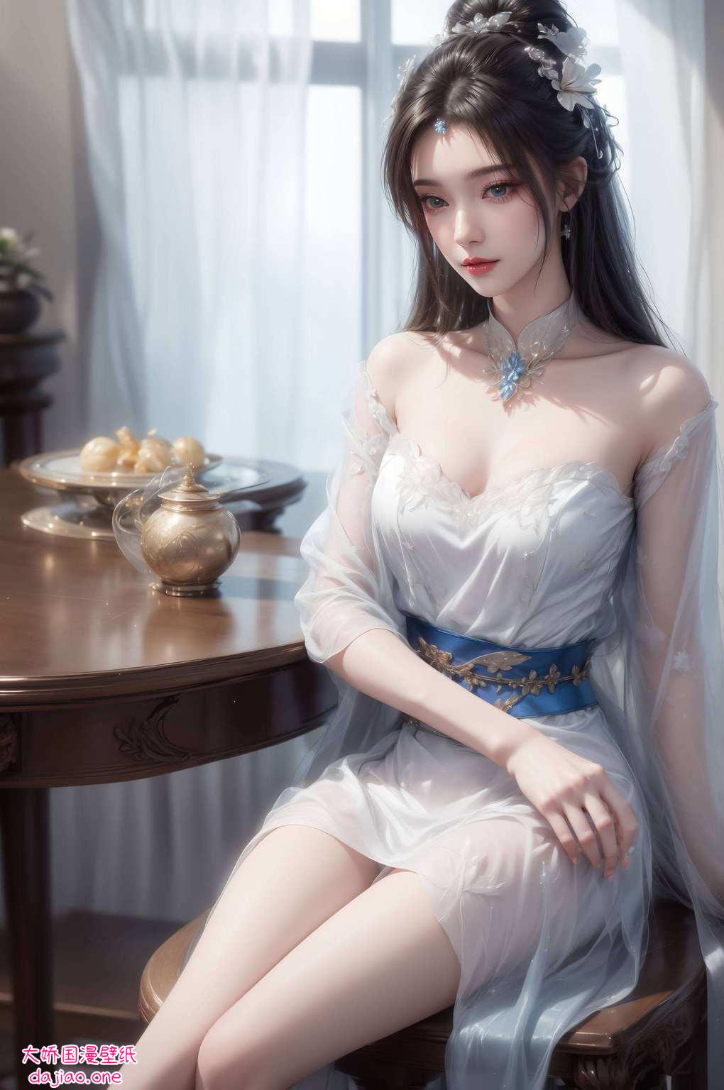 这款李慕婉高清壁纸可真是美爆了！融合了仙逆的国漫风不管你是苹果控还是动漫迷