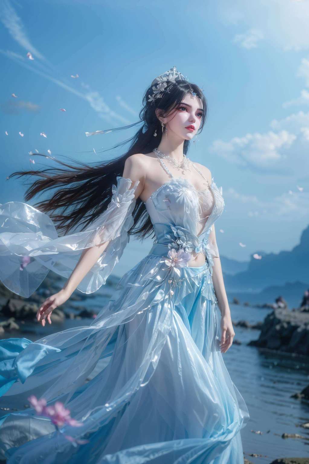 这位仙子不仅美得让人心动那叫一个飘逸潇洒