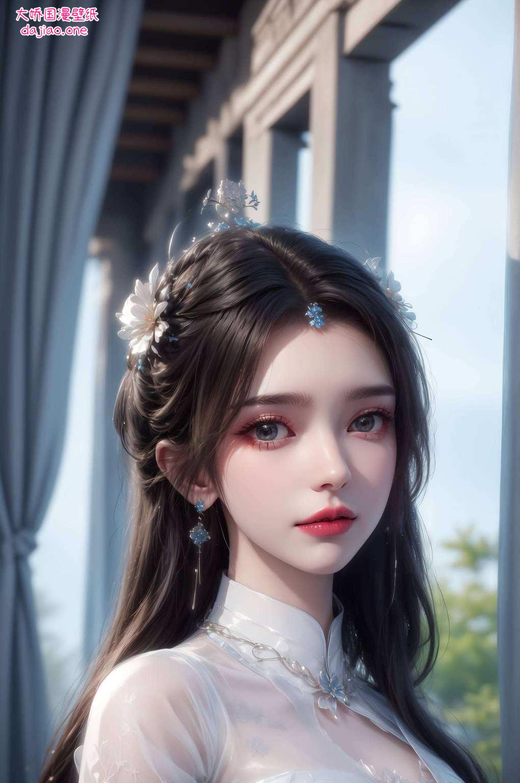 护眼又养眼手机背景换成她