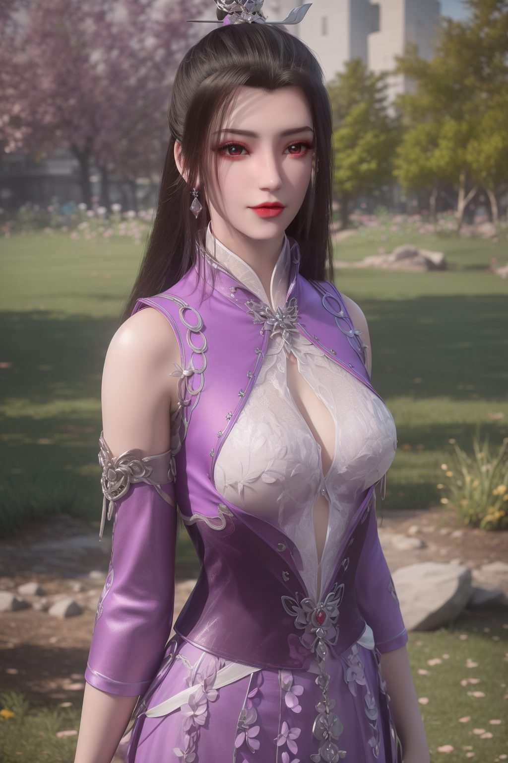 国漫女神的韵味仿佛在向你倾诉着她的心事
