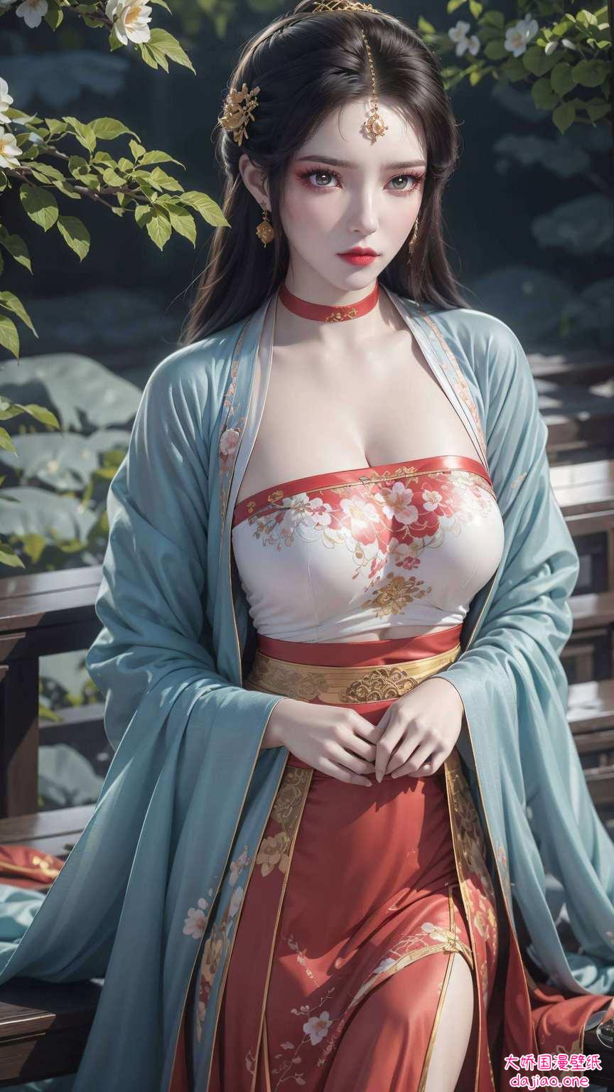 吾抚手机国漫美女