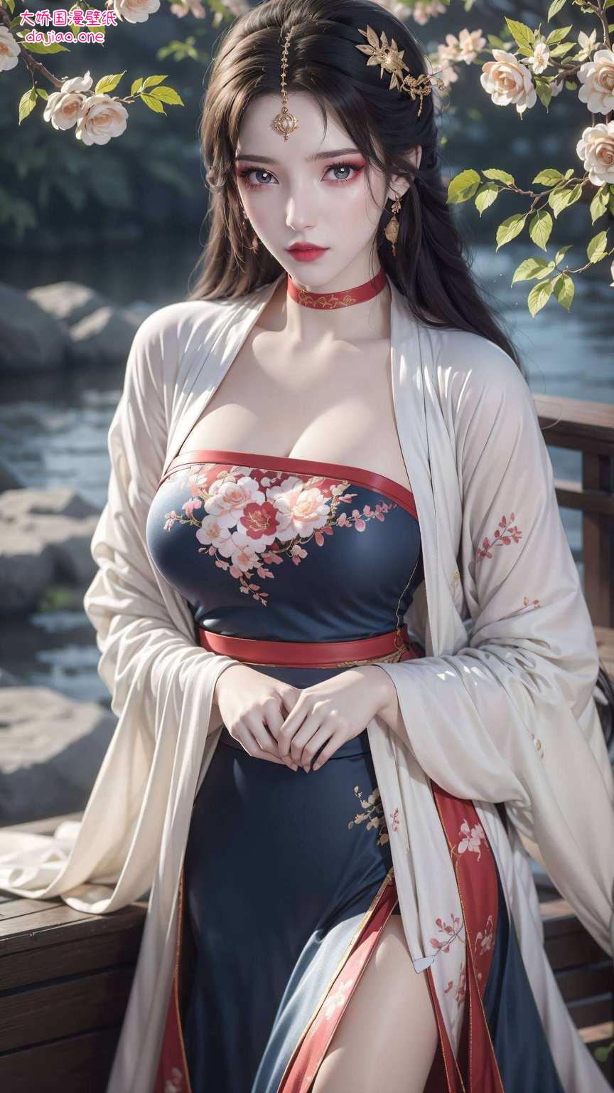 国漫之美仙女婉立于云端