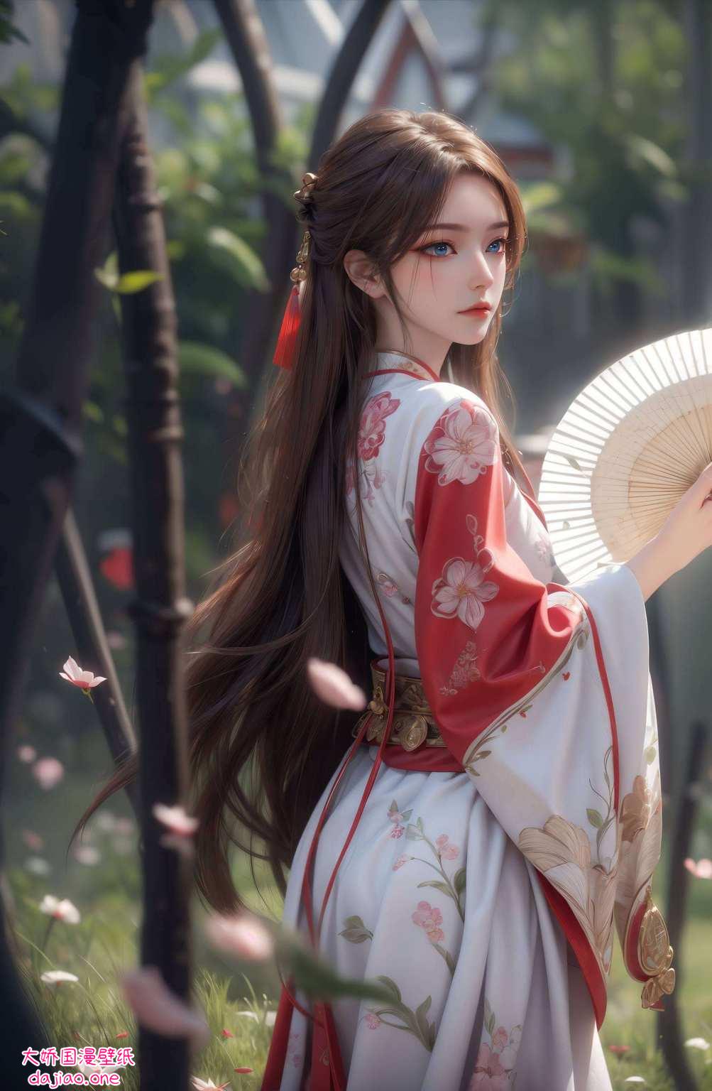 美艳动人动漫女壁纸元龙蔷薇头像图片犹如一朵盛开在虚拟世界的国漫之花