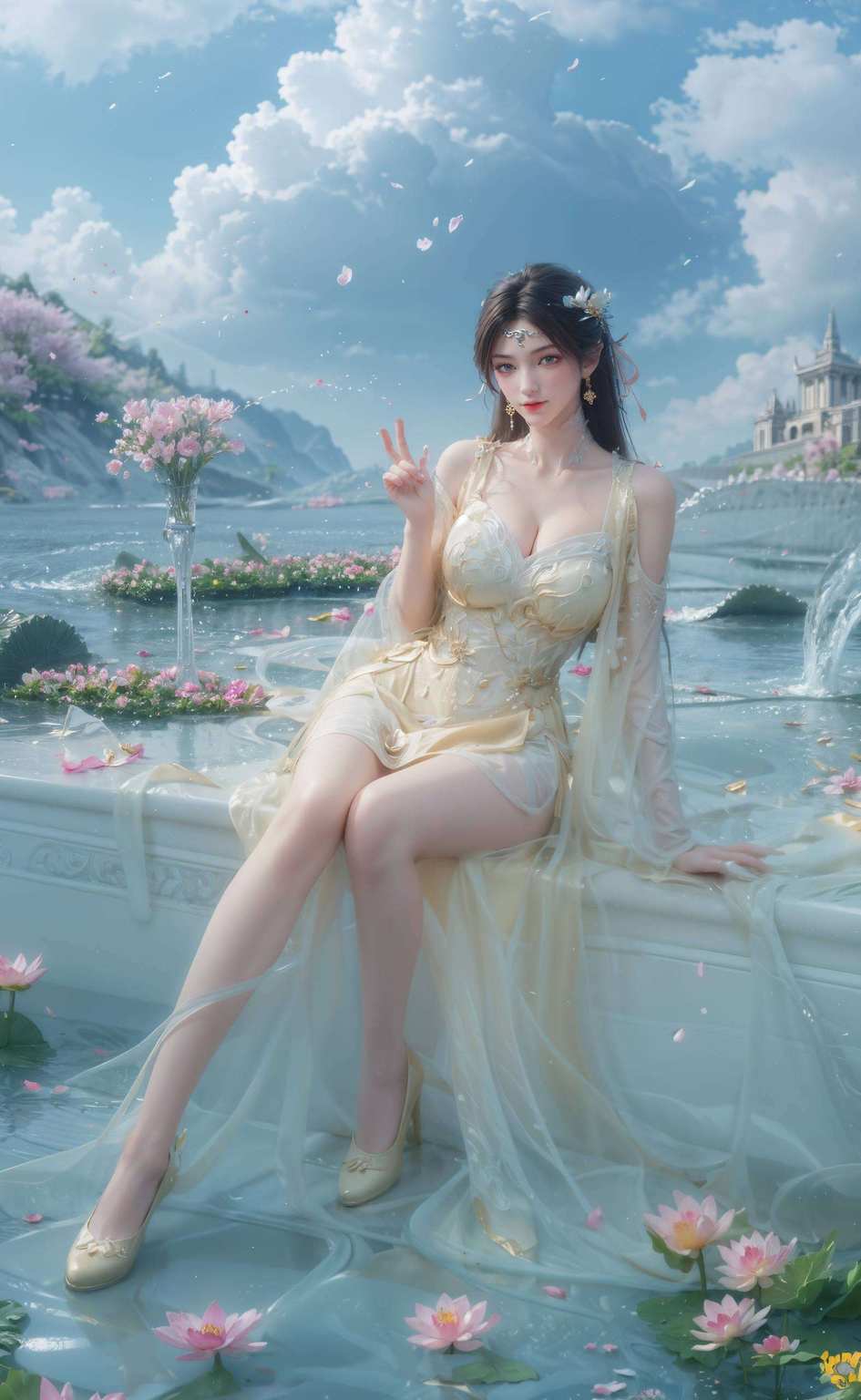 她的风采犹如玄幻世界中的一抹柔情