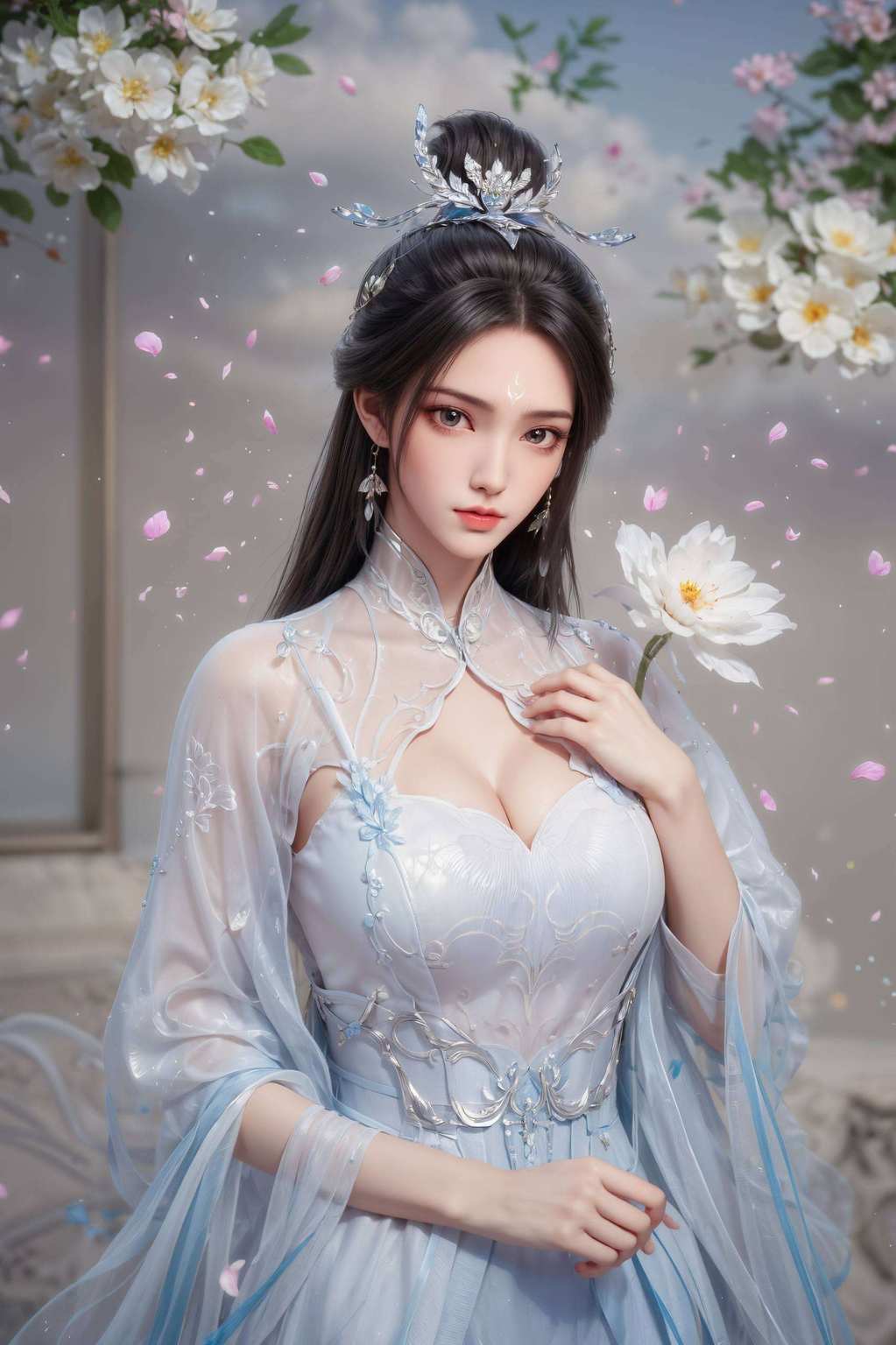 犹如国漫界的瑰宝以她独特的玄幻气质和清冷的美貌