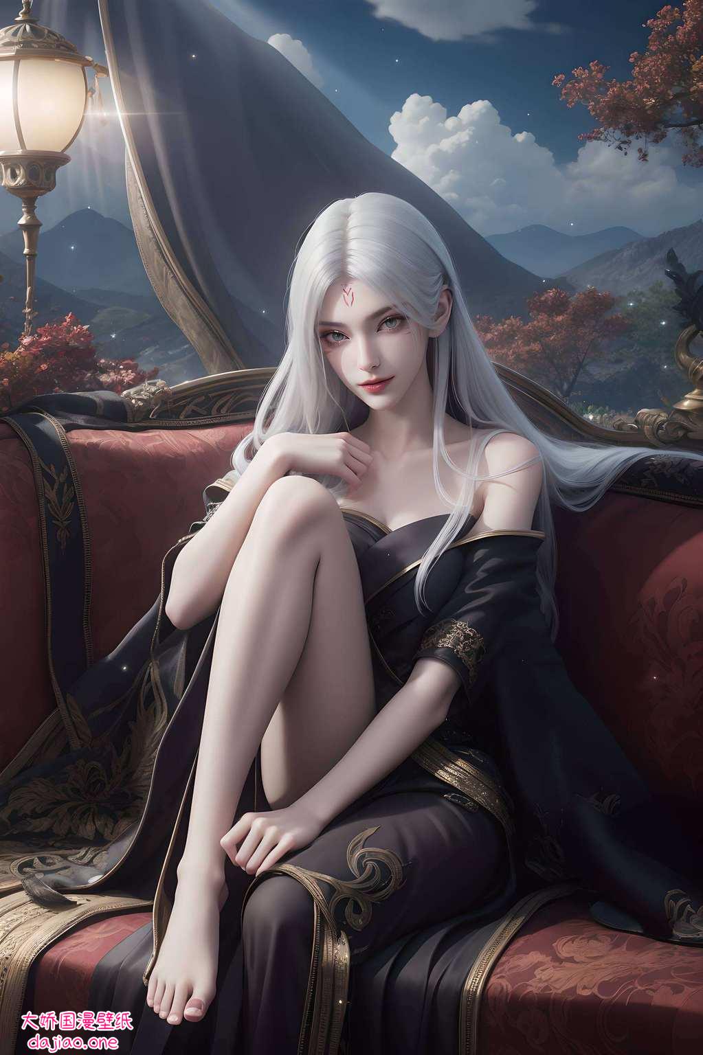 动漫美女映光彩一机在手